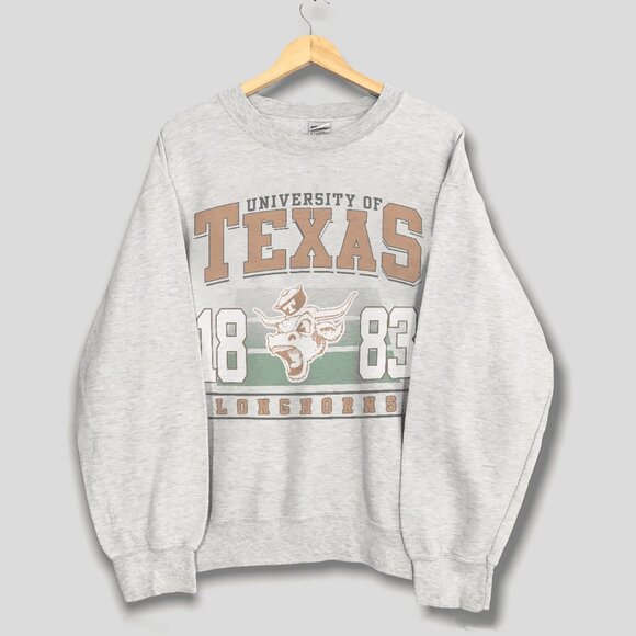 1883 University of Texas Longhorns Football Sweatshirt, Retro NCAA Shirt Tee - Picture 1 of 2